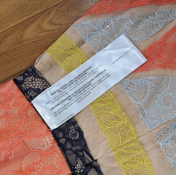 BCBGMAXAZRIA color block lace gown size 0 - Picture 7 of 7